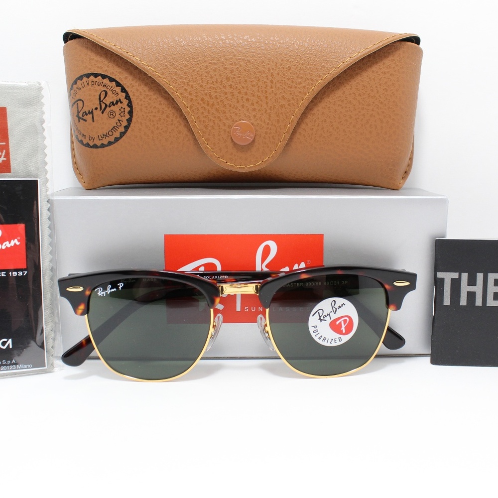 🎁LAST ONE RAYBAN 3016 990/58 POLARIZED CLUBMASTER